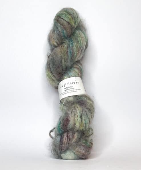 Hand-dyed Mohair Cowgirlblues Yarn Fluffy