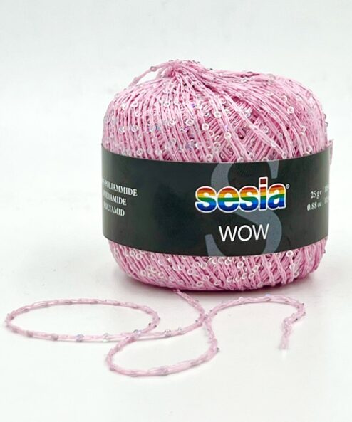 WOW Yarns Sesia the ball of sequins will brighten up knitting