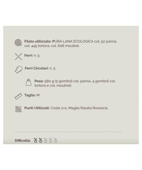 Kit Maglia: HELENE maglia per principianti ai ferri una bellissima maglia da donna di filato ecologico lana vergine e alpaca manifattura sesia