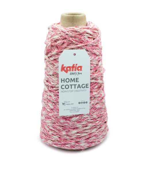 Filati Katia Home Cottage in cotone riciclato ideale per essere lavorato a maglia o all'uncinetto per realizzare home design tovagliette e borse uncinetto